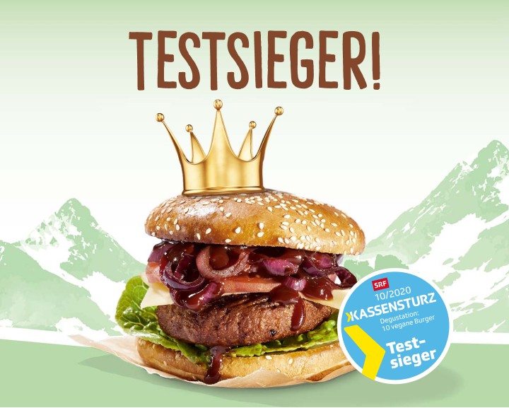 The Green Mountain Burger mit Kassensturz Testsieger Logo
